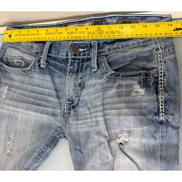 Buckle BKE Aiden Jeans Mens 31R ( 32X32 ) Light Wash Distressed Bootleg Y2K - Picture 8 of 14